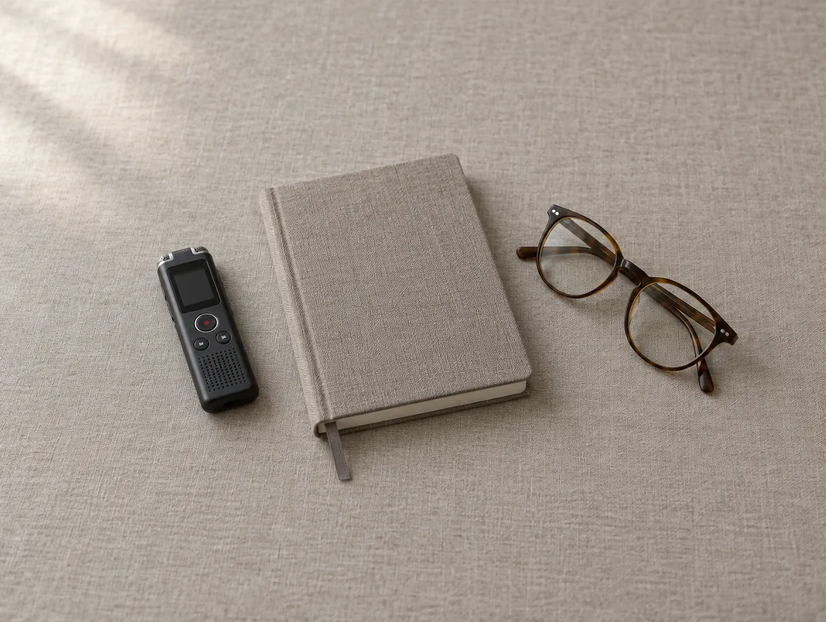 A recorder and notebook for the week between sessions